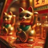 Máquina Pachinko Neko com luzes, bolinhas e tema de gato da sorte, ilustrando guia de como jogar e ganhar no Pachinko Neko no Brasil.